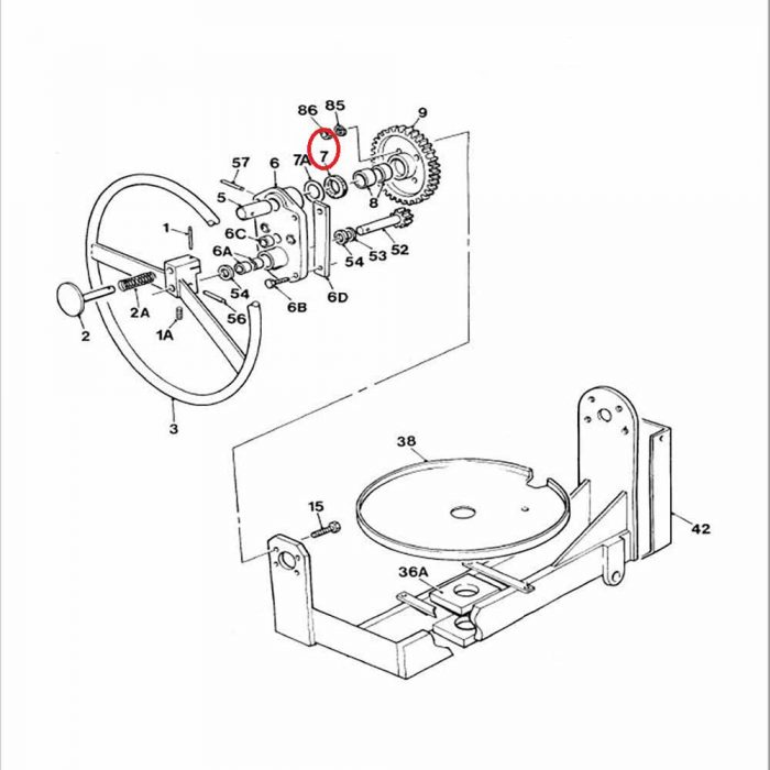 Winget mixer 100T handwheel felt seal