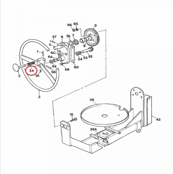 Winget mixer 100T handwheel plunger spring