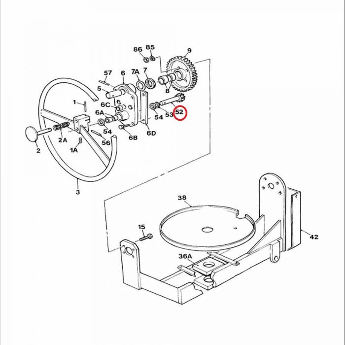 Winget mixer 100T handwheel tilting pinion
