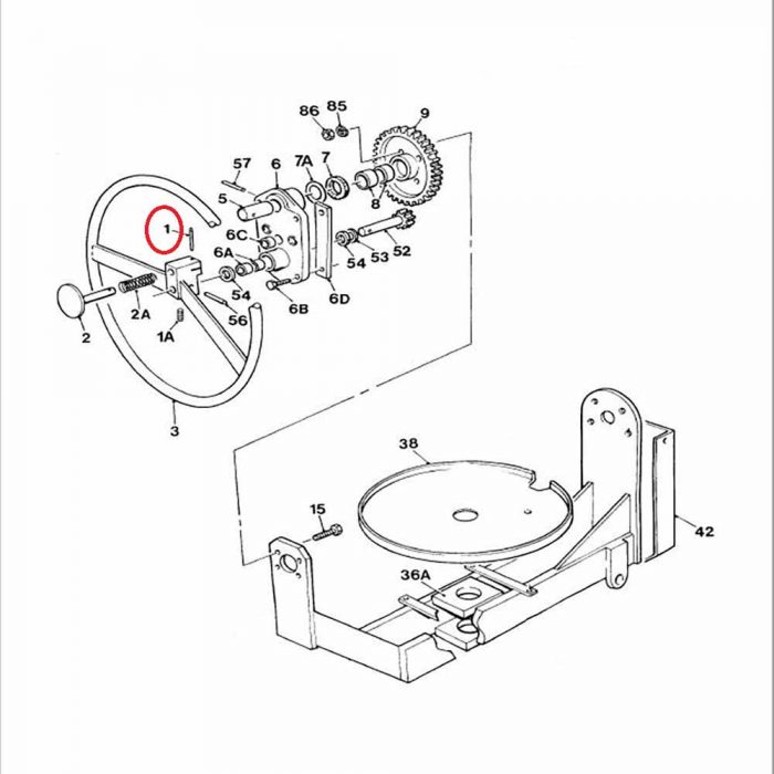 Winget mixer 100T handwheel roll pin