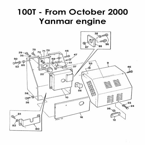Winget 100T Yanmar Engine Cover (From Oct '00)