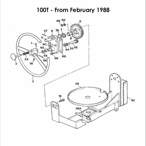 Winget 100T Trunnion & Tilt Wheel (From Feb '88)